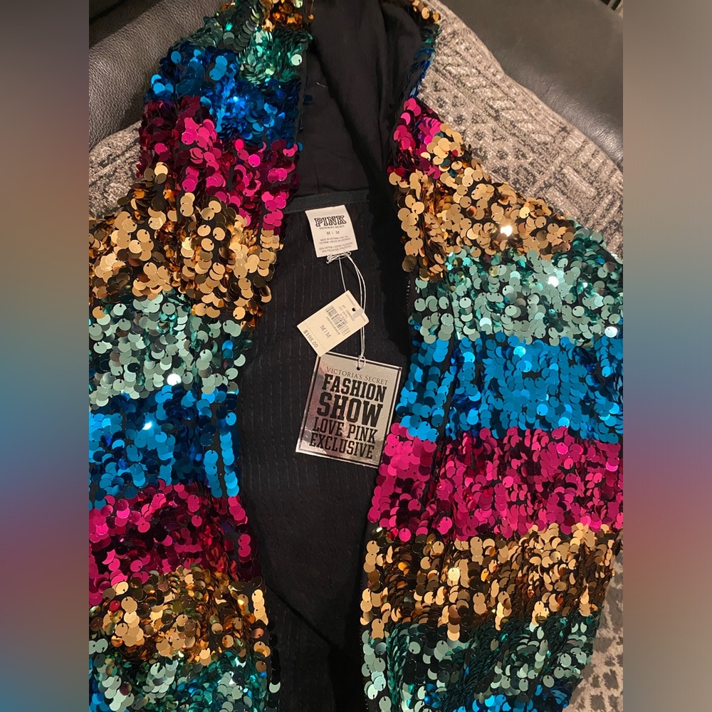 SEQUINS BLING Hoodie FASHION SHOW NWT S,M,XS